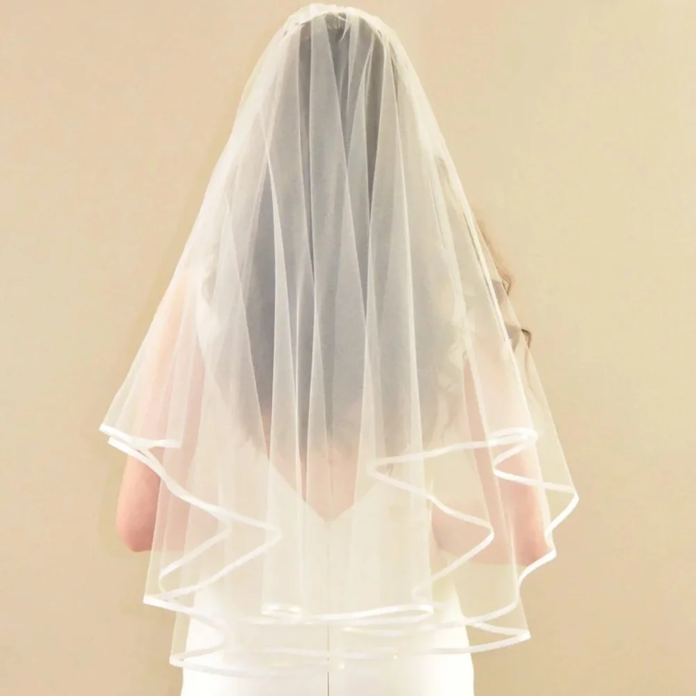 Pronovias double elbow length satin ribbon veil ivory - Picture 8 of 8